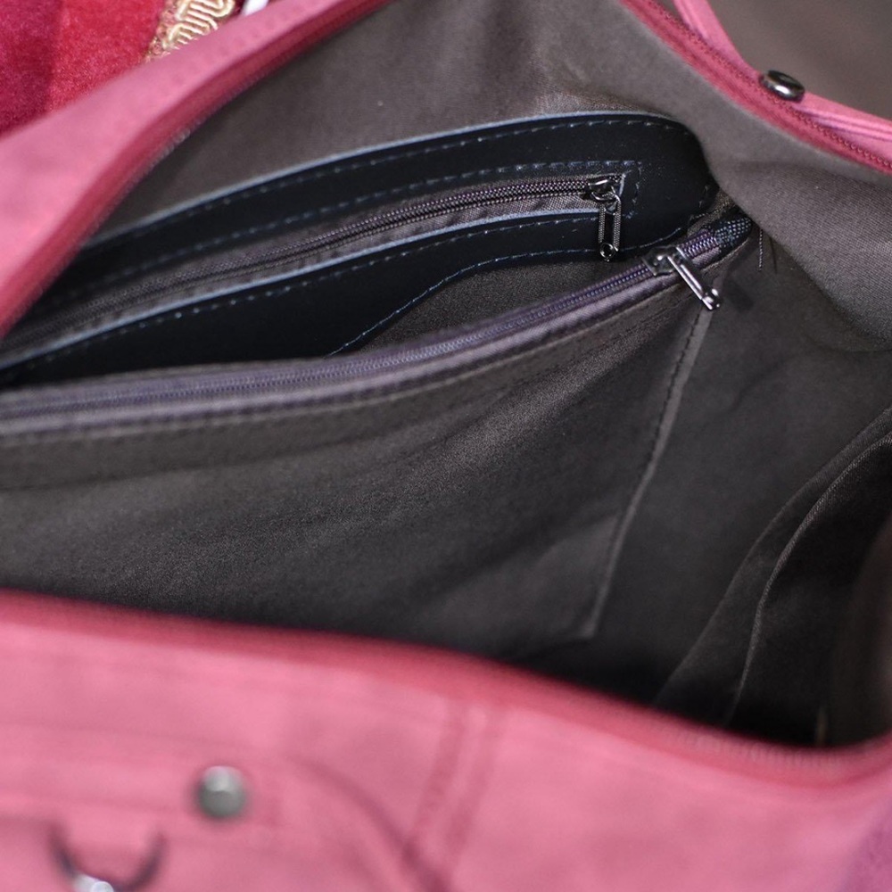 TAUPE Faux Suede Studded Bag - Picture 7 of 7